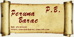 Peruna Barać vizit kartica